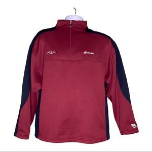 Chase Dale jr + Budweiser Maroon & Black 1/4 Zip Pullover Jacket #8 L